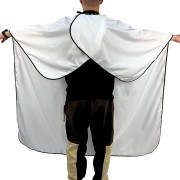 Пеньюар парикмахерский DiBiDi WM1046 с силиконовым воротником, белый