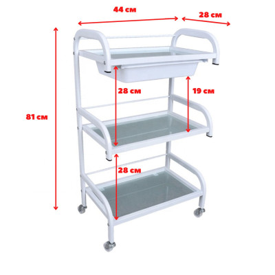 Косметологическая тележка 913 с выдвижным ящиком Косметологическая тележка 913 с выдвижным ящиком