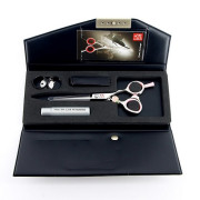 Прямые парикмахерские ножницы TS-255R 5,5" TAYO Duet, с розой