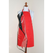 Фартук мастера и парикмахера Медея с защитной накидкой красный
