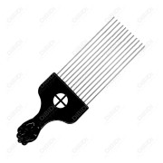 Расческа афропик с металлическими зубцами 2970