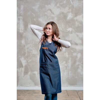 Фартук джинс на люверсах - синий Фартук джинс на люверсах - синий