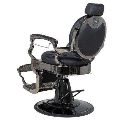 Мужское кресло барбер МД-9118, каркас тонированный хром Мужское кресло барбер МД-9118, каркас тонированный хром