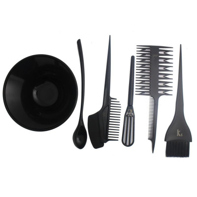 Набор для окрашивания волос (щетка, расчески, миска, палочка для смешивания краски) Набор для окрашивания волос (щетка, расчески, миска, палочка для смешивания краски)