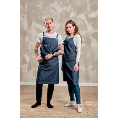 Фартук джинс на люверсах - синий Фартук джинс на люверсах - синий